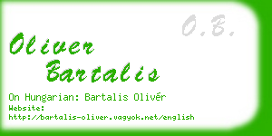oliver bartalis business card
