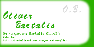 oliver bartalis business card